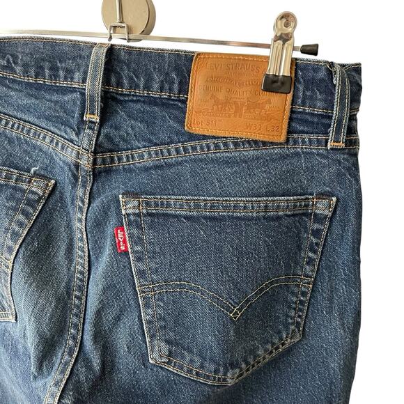 Levi's Mens 31 x 32 511 Jeans Slim Straight Medium Blue Denim Premium Casual - Picture 10 of 10